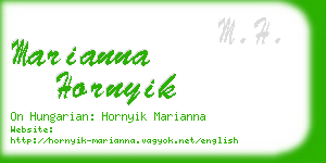 marianna hornyik business card